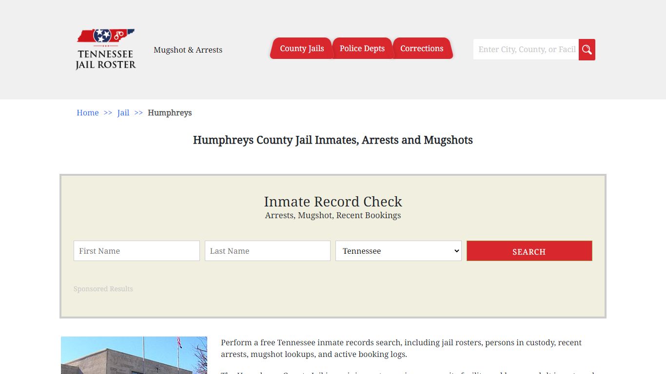 Humphreys County Jail Inmates, Arrests and Mugshots